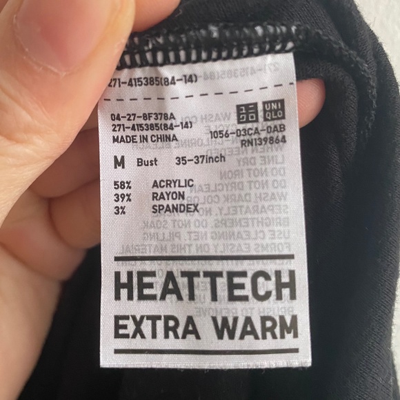 UNIQLO X ALEXANDER WANG Heattech Extra Warm Long-sleeve Bodysuit, Black, Size M - Picture 5 of 6